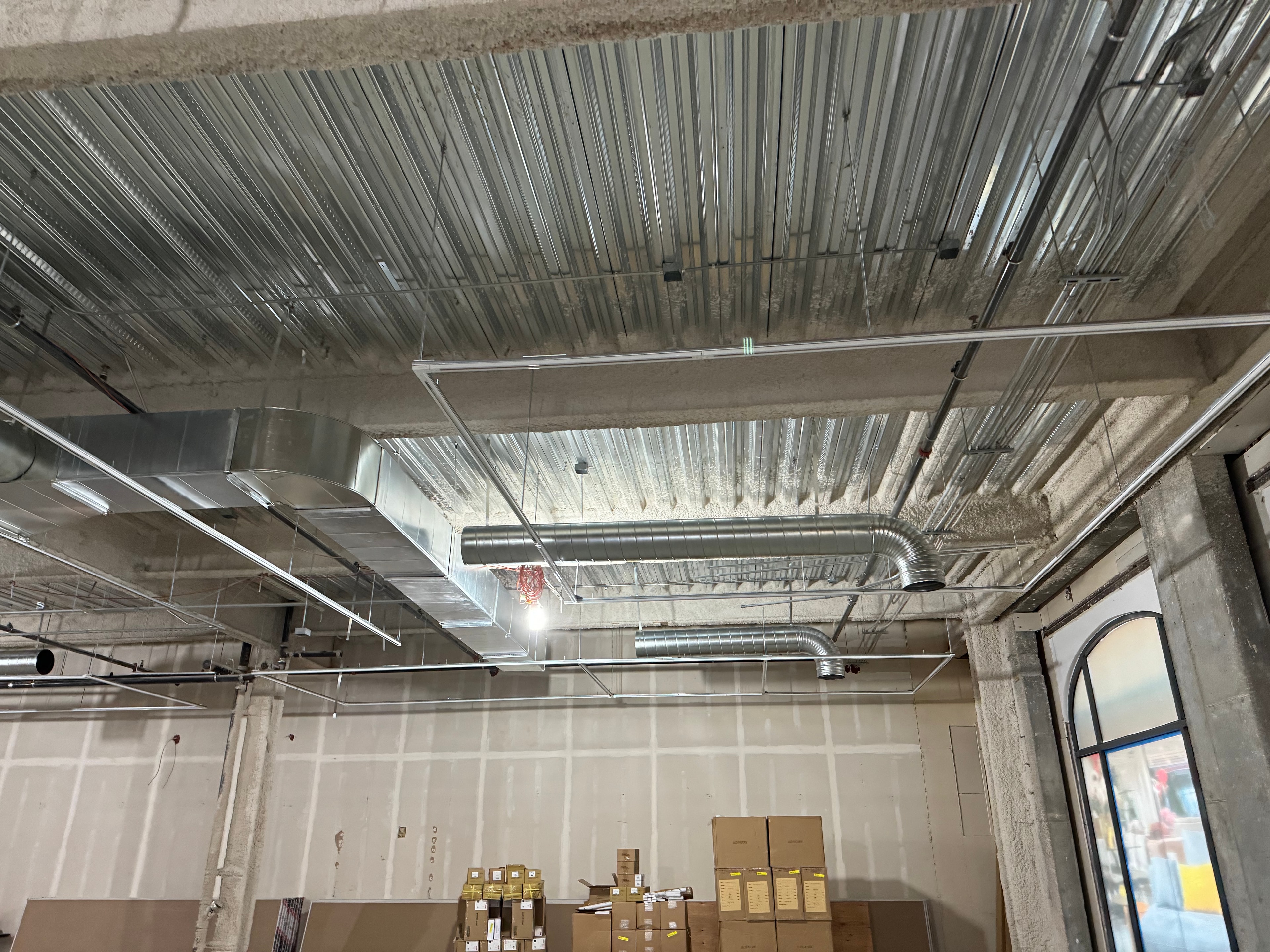 Duct system overview — back-of-house area