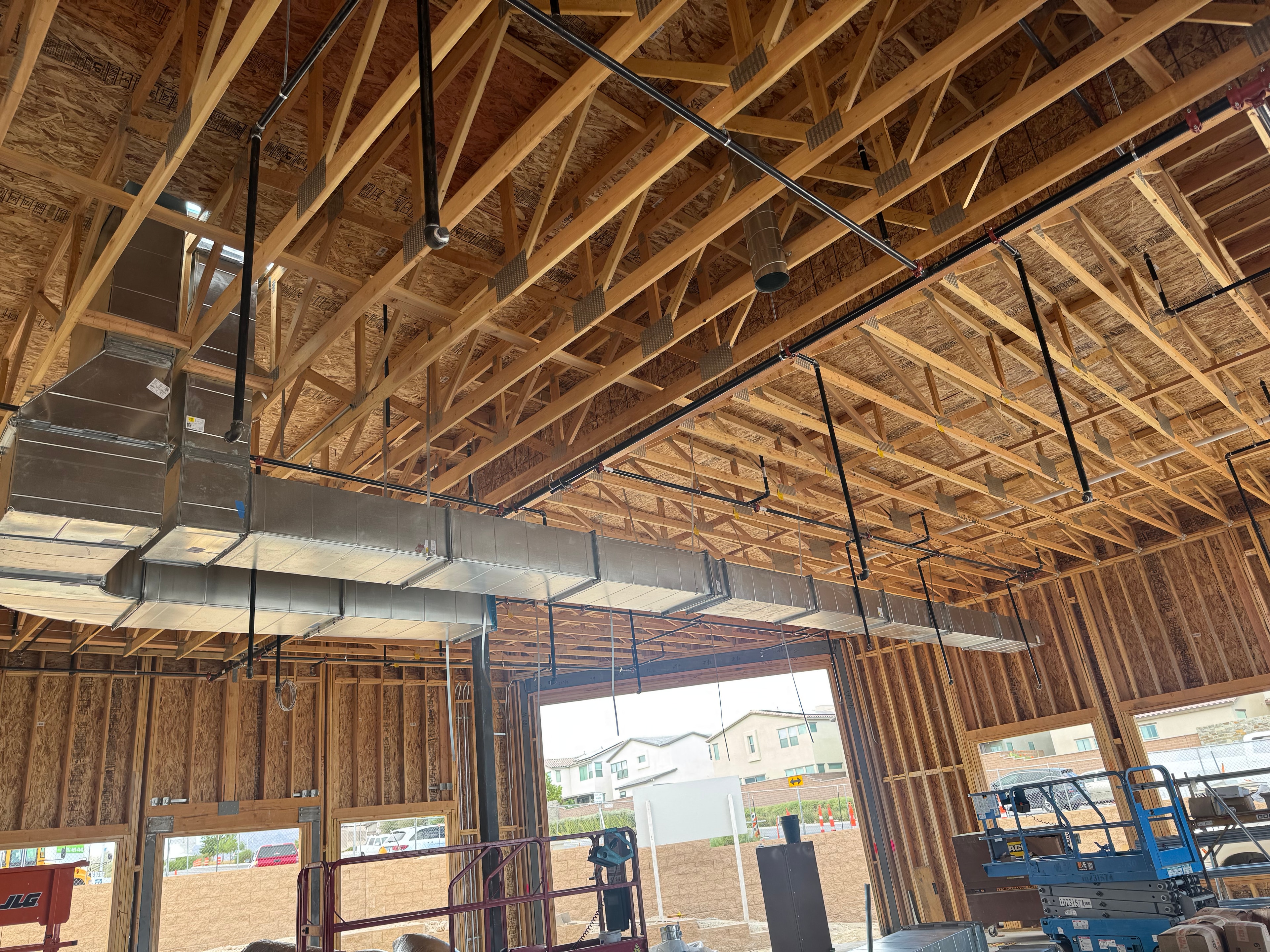 Duct system overview — west wing